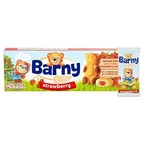 BarnyX|ẂAC`S5×30O𕉂܂ (x 4) - Barny Sponge Bears Strawberry 5 x 30g (Pack of 4) [sAi]