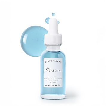 MARINA Biome Brightening Serum Ampoule, 12 Botanical Actives to Reduce Redness, Uneven Tone treatment for body, ampoule serum for All Skin Types, 1 fl oz 30ml
