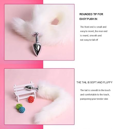 XfeyaSri Plug Anale Raposa SM Fox Tail Butt Tail Plug Metal Backyard Plug Brinquedos Adultos Brinque