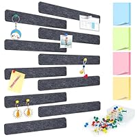 Bacheca Sughero Feltro Autoadesiva - Con Puntine E Note, 10 Pezzi - Foto 4