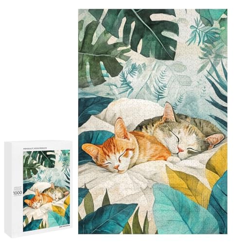 Puzzle 1000 PCS anti-stress pour adultes et adolescentes style Cats Life