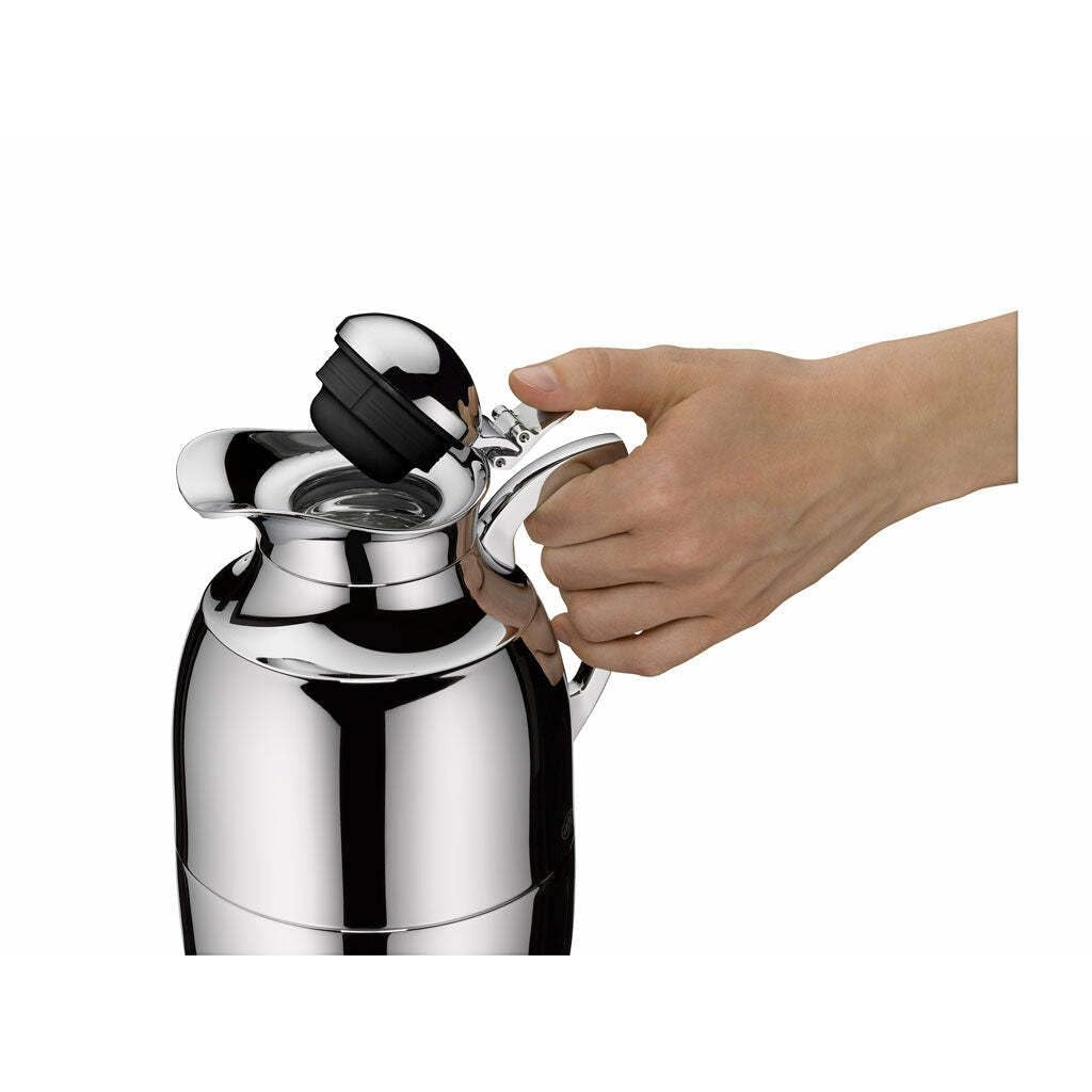 Caraffa Sottovuoto Alfi Glass In Plastica, 1 Litro, Nero, Mantiene Caldo 12h E Freddo 24h