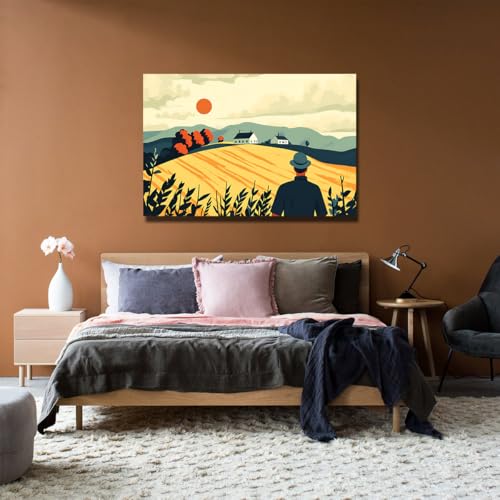 Impression sur toile campagne déco cottage tableau mural 45x68 - 4