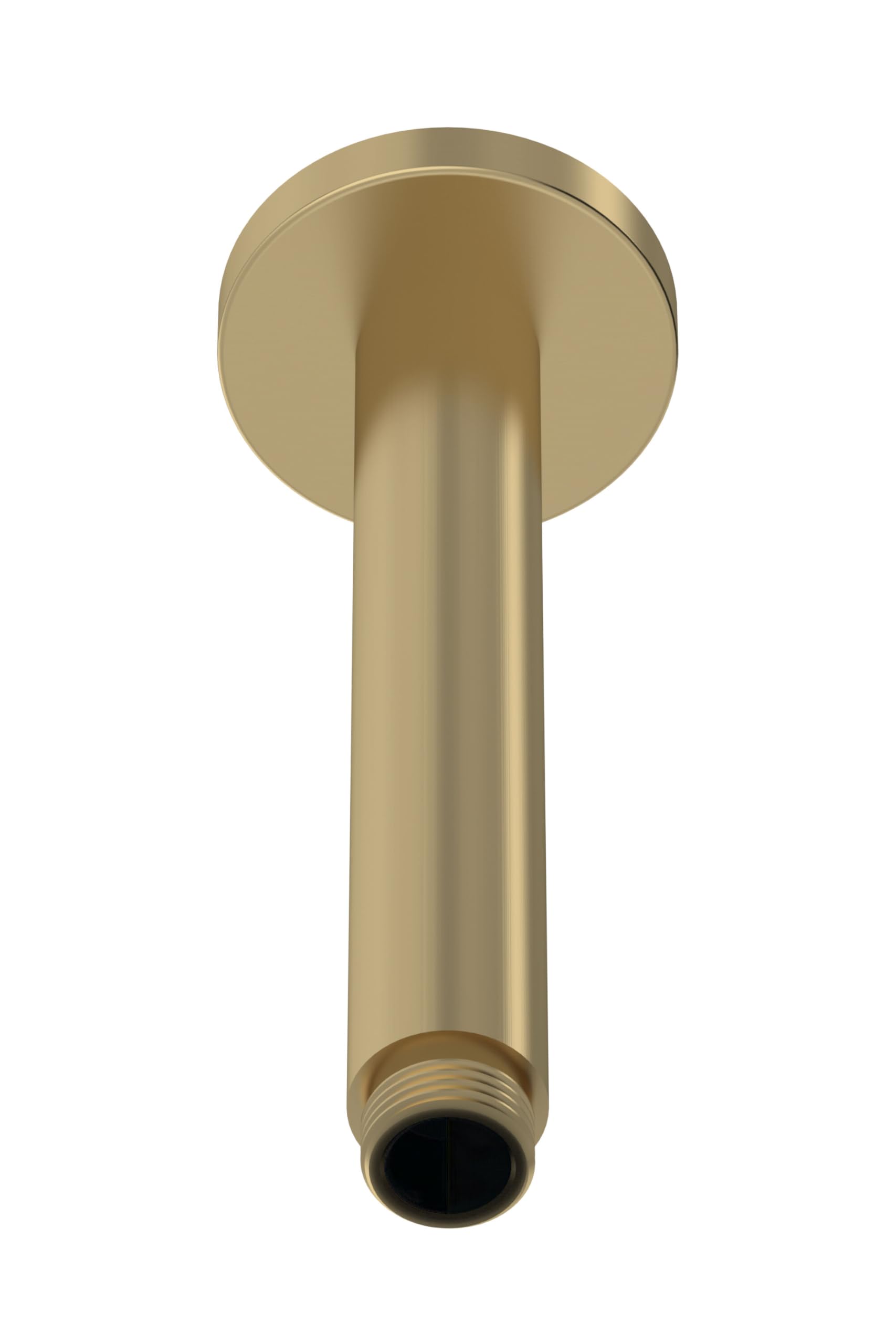Balterley Brushed Brass Shower Head Extension Arm, 200Mm Round Extended Shower Arm Support, Ceiling Mounted Extension Arms For Bathroom Showerhead, Support Arms For Showerheads - 60 X 60 X 225Mm (Brushed Brass)