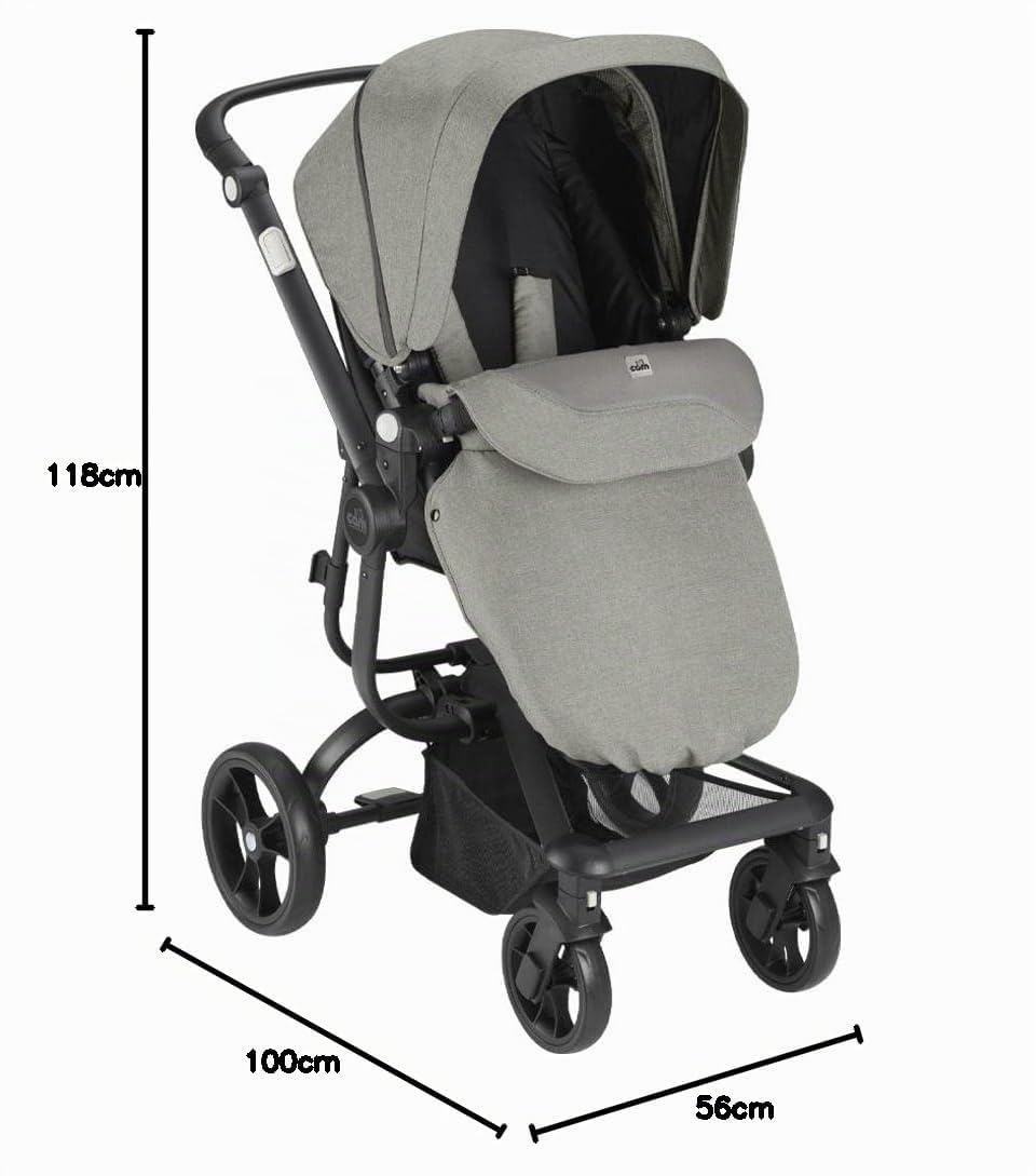 CAM Il Mondo del Bambino - art.910/T871/C - Sistema Modulare Taski Sport - carrozzina, passeggino, seggiolino auto e borsa - made in Italy - perfetto da 0 a 48 mesi - MELANGE BEIGE