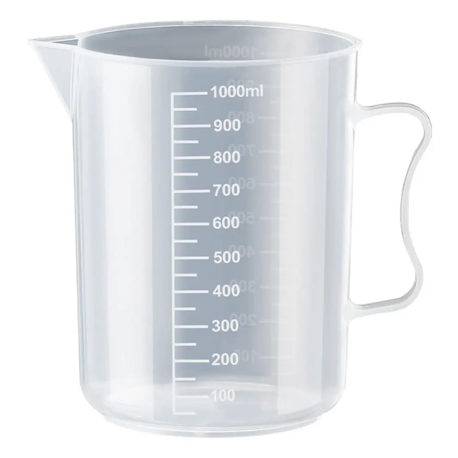 Vaso mezclador transparente, vaso medidor graduado, báscula de plástico, vaso de laboratorio con tapa, ideal for repostería.(3500ml)