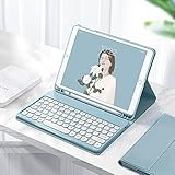 PboyiqiS Keyboard Case for Amazon Fire HD 10 2023/2021 with Mouse, Smart Soft Case with Detachable Wireless Keyboard for HD 10 Tablet Cover with Pencil Holder (Teal) - Image 5