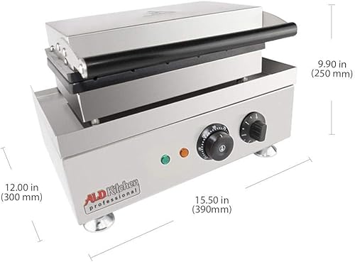 Miniatura 2 de ALDKitchen Waffle Iron | Revestimiento antiadherente | Máquina de acero inoxidable para uso en restaurantes | 110 V (6 gofres en forma de árbol)