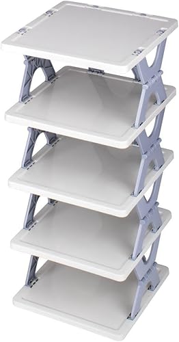 Zapatero  Organizador de zapatos plegable para almacenamiento de zapatos vertical de plástico para entrada, organizador de zapatos para armario,