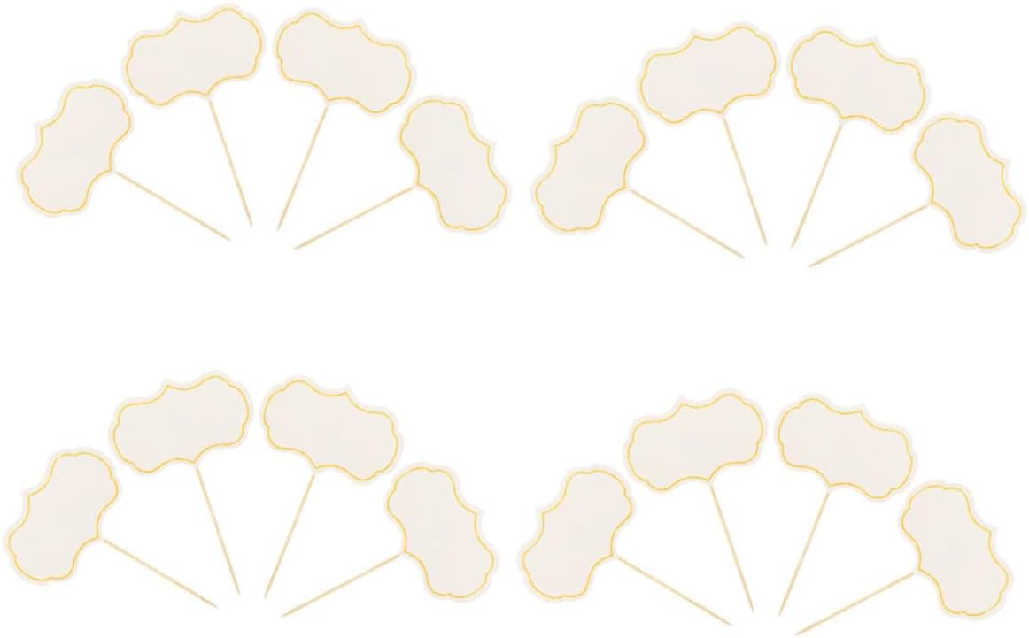 CHILDWEET 16pcs Blank Food Labels for Party Buffet Cheese Markers and Cupcake Toppers Stylish Charcuterie Accessories for Weddings and Birthdays Sturdy and Easily Writable Tags