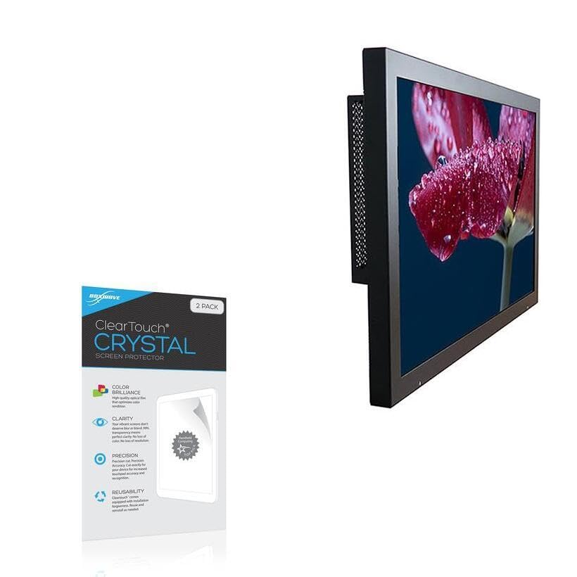 BoxWave Screen Protector Compatible with Distec POS-Line 31.5 High Bright VideoPoster (31.5 in) - ClearTouch Crystal (2-Pack), HD Film Skin - Shields from Scratches