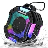 Keransean Altoparlante Bluetooth – Altoparlante portatile wireless IPX7 impermeabile per doccia, 24 ore di riproduzione, BT5.4, TWS accoppiamento stereo per kayak/paddle/vacanze al mare, altoparlanti