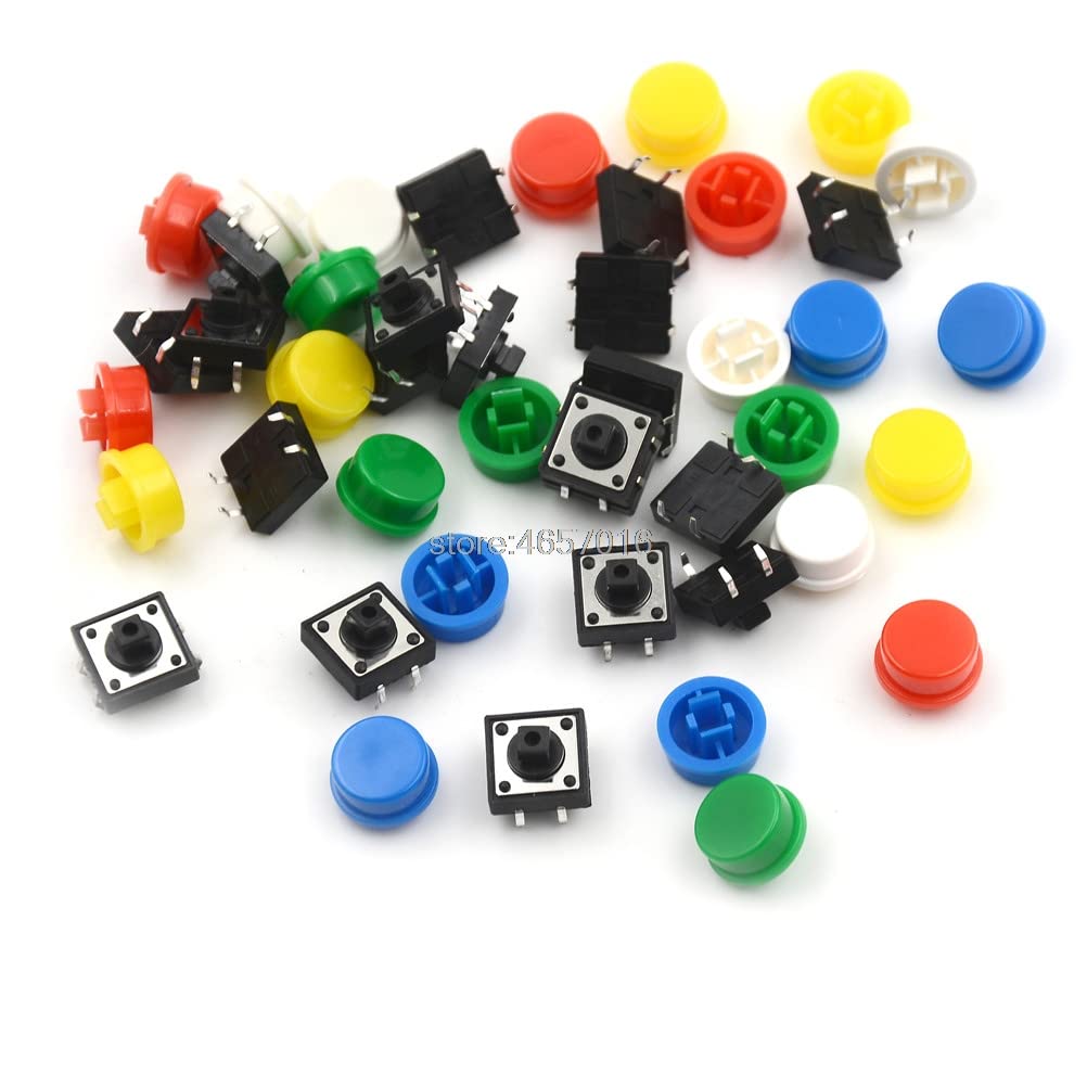 Interrupteur bouton-poussoir tactile 12x12x7.3mm micro switch momentané lot de 20 pièces