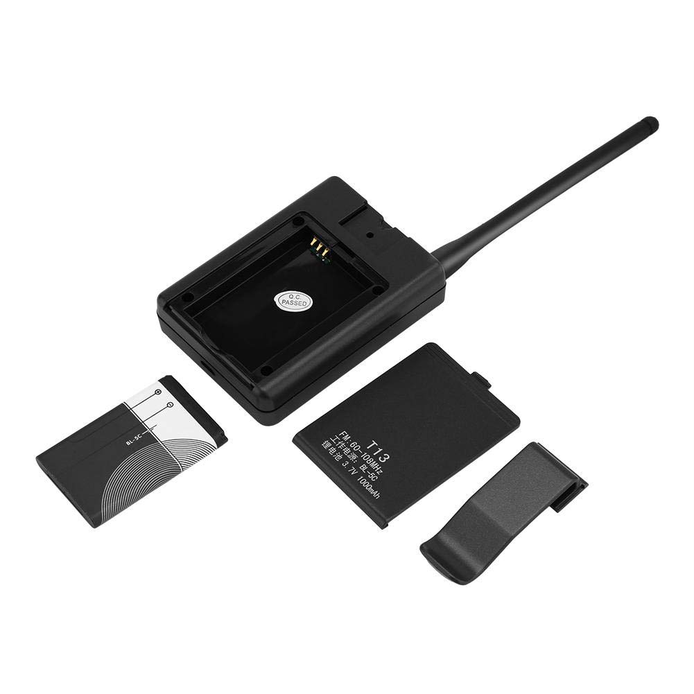 Zerone Transmisor FM portátil, transmisor FM inalámbrico Digital, Audio estéreo con transmisor de Antena de Gran Alcance para Sala de conferencias/Campus/guía de Viaje