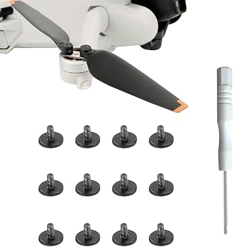 Mini 4 Pro Propeller Screw Pack Kit with Screwdriver, Propellers Repair Parts Replacement Spare Parts for DJI Mini 4 Pro/Mini 3 Pro Accessories 12pack