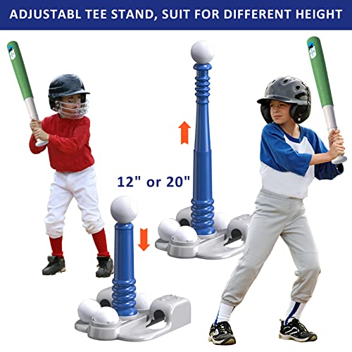 Qdragon T Ball Sets For Kids 3-5 5-8, Kids Baseball Tee With 6 Balls/Adjustable Batting Tee/Automatic Pitching Machine, Outdoor Sport Toys For Toddlers Boys And Girls #TOP5