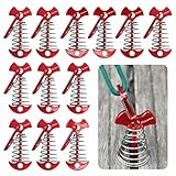ウッドデッキ ペグ XINCAMPING キャンプ用テントペグ 木製デッキフック 自在金具 魚骨型 アルミ 12個セット 安全バックル スプリング キット 多機能フック アンカー ペグ 木製デッキ(レッド)