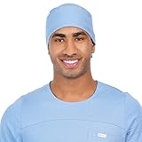 MIKAL 100% Cotton Knitted Scrub Cap with Tie-Back Lightweight, One Size Scrub Cap No-Slip Unisex Surgical Cap, for Dentists, Veterinarian