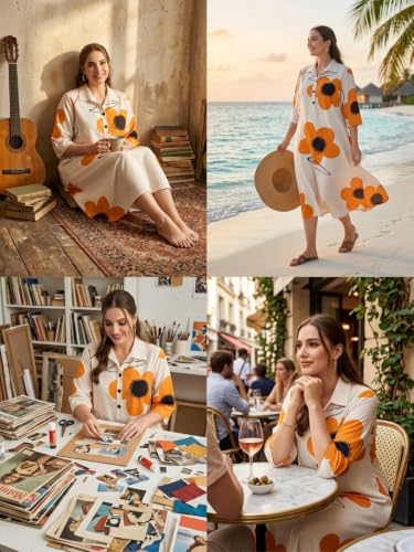 Image of Leriya Fashion Mini Dress for Women | One Piece Dresses for Womens |Mini Dresses Rayon for Women Stylish |Summer Casual Outfit Wear Events, Date & Evening Look |Tunic Shirts for Women