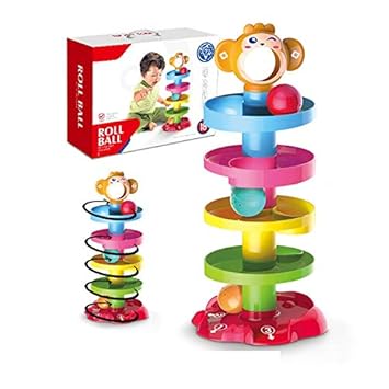 pluspoint exclusive collection of toddler basic toys for kids ,baby,boys & girls, ball,roll ball,shapes sorters and many more. (roll ball)- Multi color