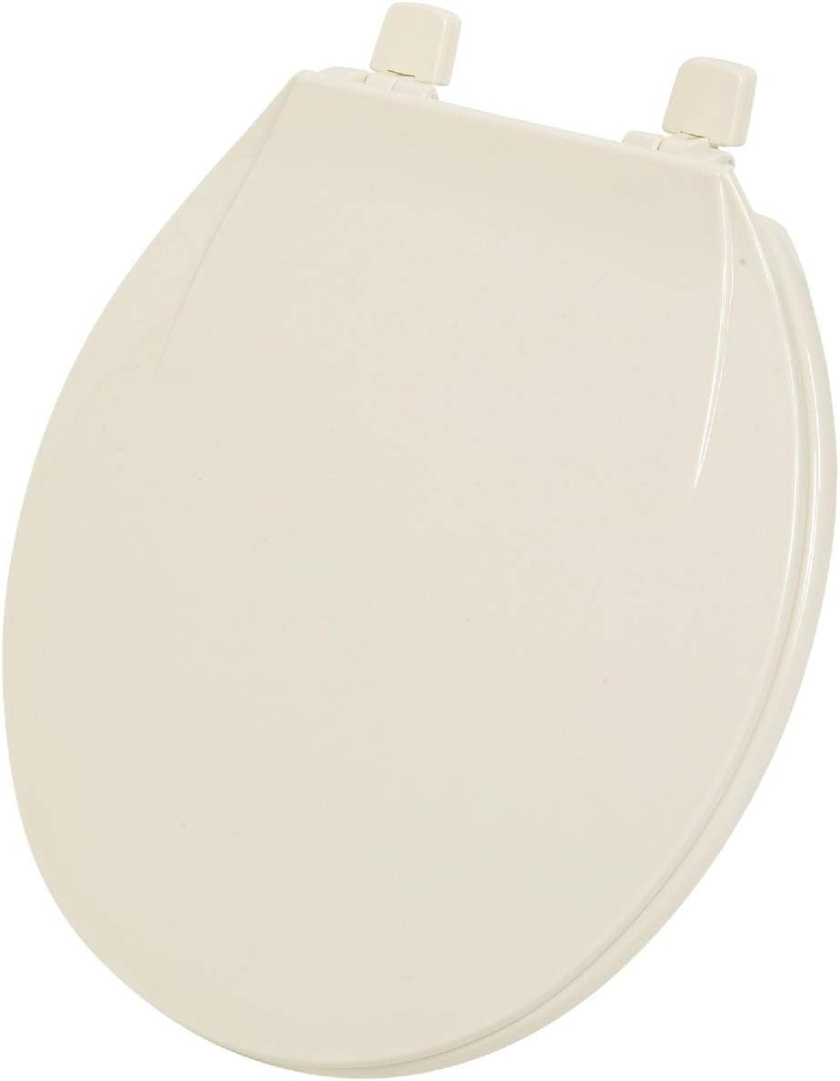 445405 Home Impressions Round Plastic Toilet Seat, Brown