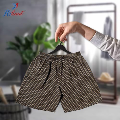 Image of Men's Cotton Shorts Waistband, Zip Fly, 1 Zip Pocket, Back Pockets (Pack of 2)