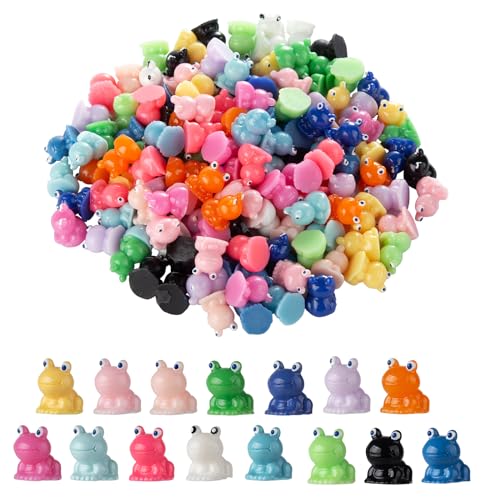 Vawuz 180 Pcs Mini Resin Frog Garden Decor Cute Green Figurines Miniature Home Tiny Frogs Fairy Animals Moss DIY Favors Gift Landscape Aquarium Dollhouse Birthday Party Room Ornament