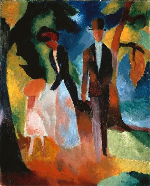 Art Portrait Toile August Macke reproduction d'art aux finitions muséales 60x90cm