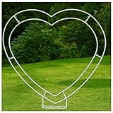 Heart Shaped Balloon Arch Stand for Proposal, 6.7FT Large Metal Heart Arch Frame for Wedding Backdrop, Love Flower Arch Decor for Engagement Party Display (White)
