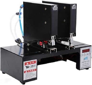 NEWTRY Electric Saddle Stapler, Double Stapler Machine, Pneumatic Booklet Stapler, Dual Head Rapid 106 Stapler, Binding Depth 0-5MM Adjustable, for Printing Houses, Offices, Publishers110V