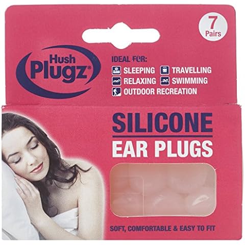 Hush Plugz Silicone Earplugs x 3 packs Cover