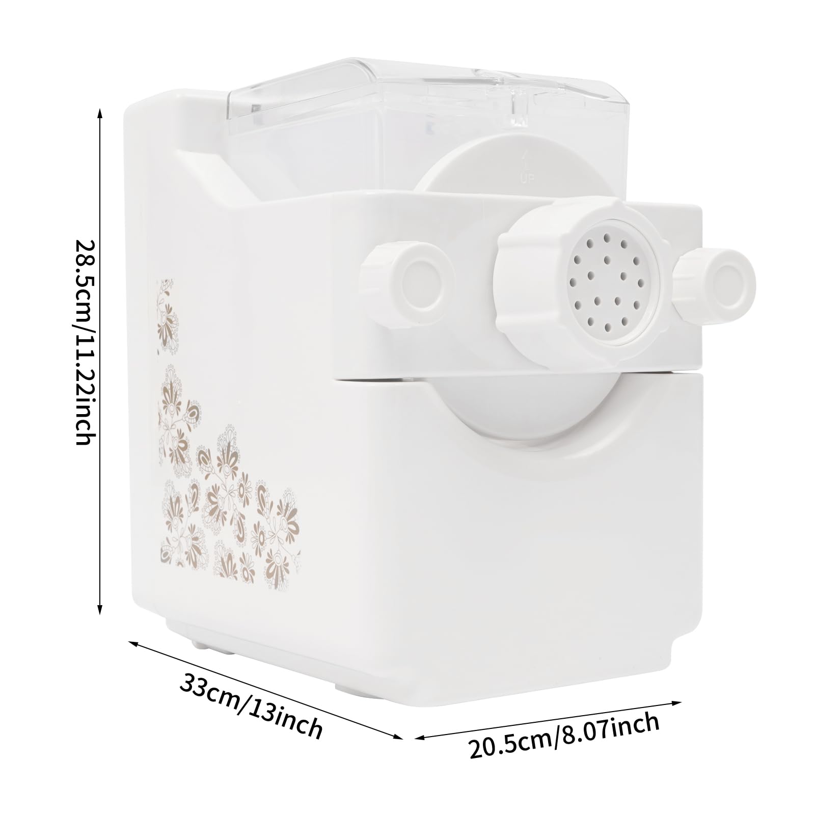 Macchina per pasta elettrica, con 9 forme, motore in rame puro 55-60rpm fino a 500 g, per pasta e gnocchi, pelle gnocchi, frutta e verdura