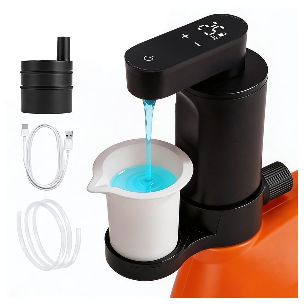 Aundhegrtt Electric Laundry Detergent Dispenser, Automatic Laundry Dispenser for Liquid Detergent, with Adapter,USB Recharg