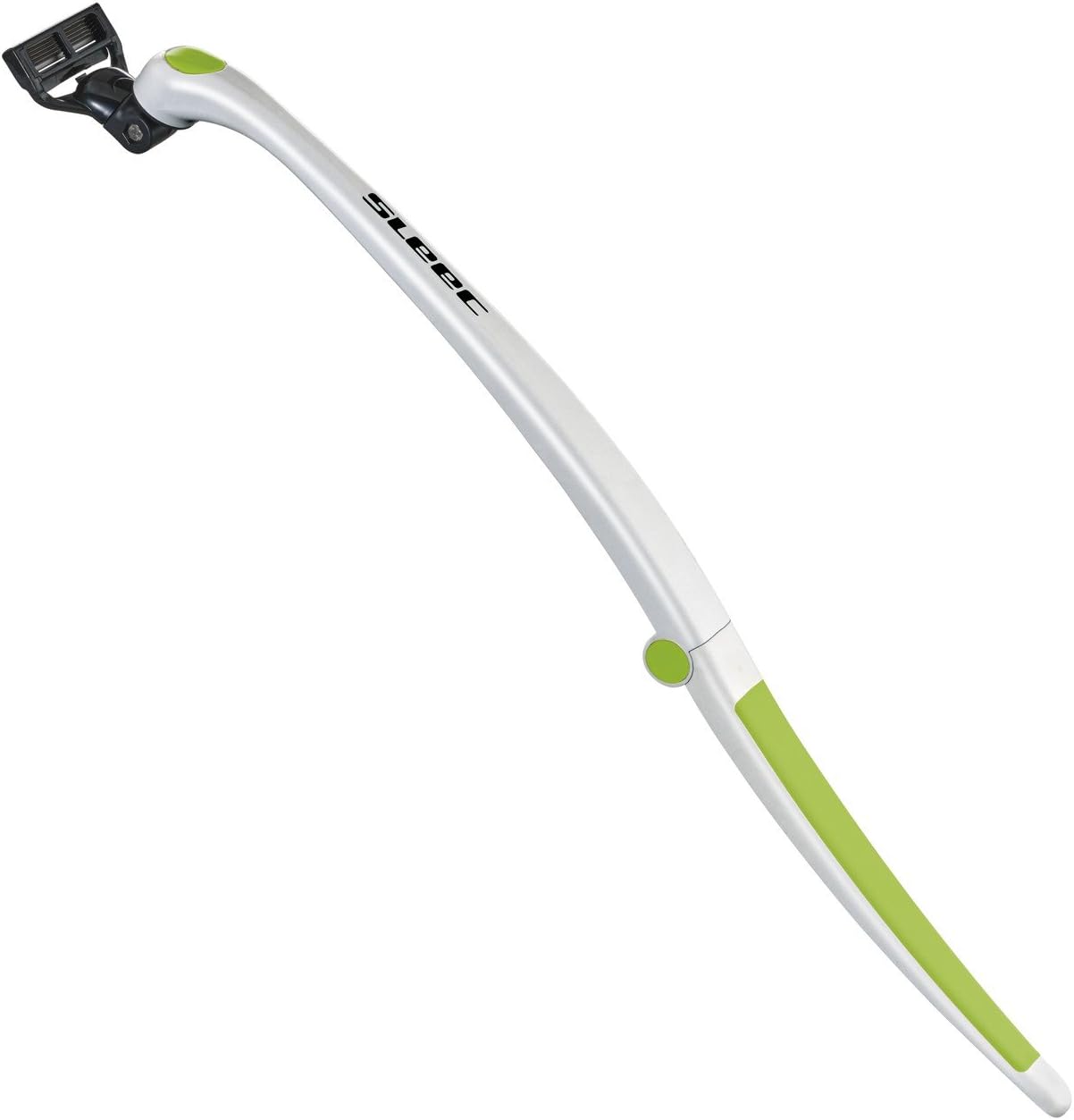 Sleec Vario body and back shaver with foldable arm extension | Adjustable 5-blade precision head | white / green