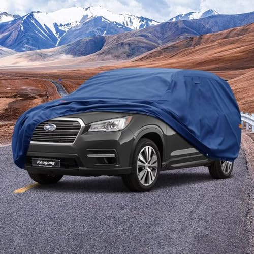 Image of Kaugung Heavy Duty SUV Cover Custom Fit for Subaru Ascent (2018-2025),SUV Car Cover Waterproof All Weather with Anti-Theft Lock,Sun, Rain, Dust & Snow Protection.(USA Warehouse,Within 3-7 Days)