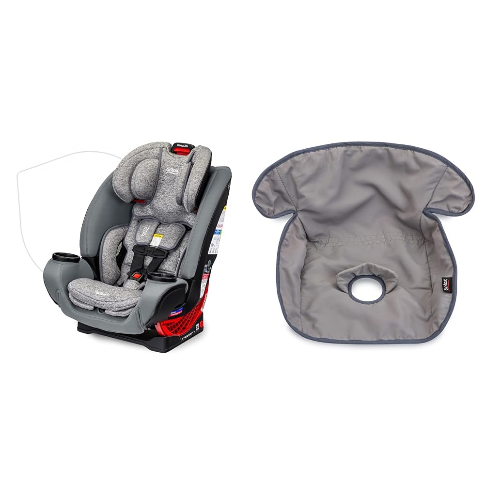 One4Life Convertible Car Seat, 10 Years of Use from 5 to 120 Pounds, Cool N Dry Moonstone & Car Seat Waterproof Liner - Moisture Wicking Fabric + No Slip Grip + Machine Washable + Crash