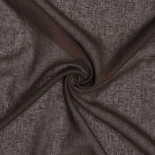Image of Wakefit Curtains 7 feet Long Set of 2, Curtains for Bedroom /Living Room, Door Curtains 7 feet, Sheer Curtains, Polyester Curtains, Decoration Items for Home Decor (Nut Brown)