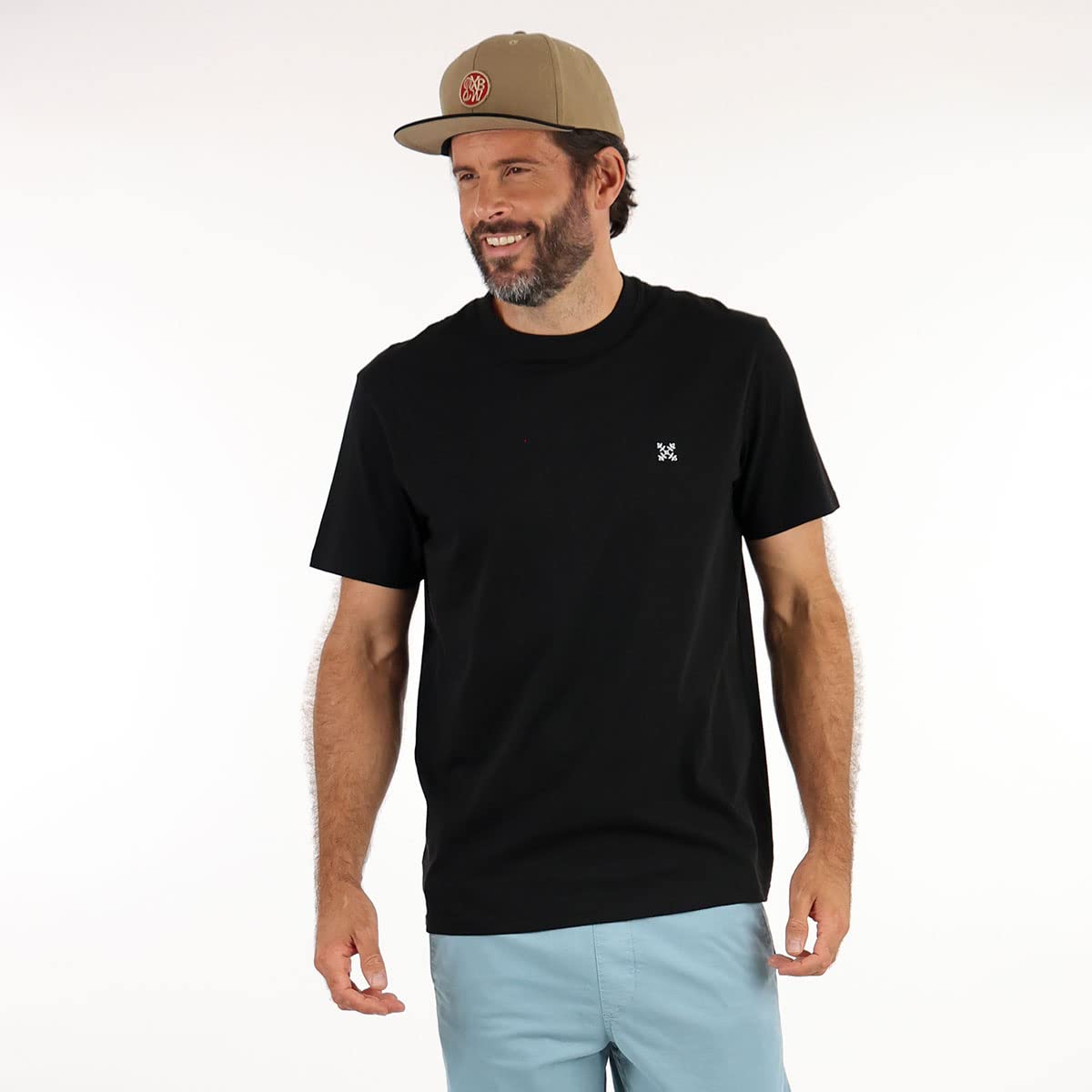 OXBOW Tee shirt uni 4flo brodé poitrine TEBAZ Essentials Hiver 2026 Manches courtes, Col rond, Uni