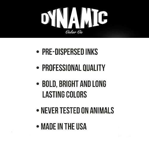 Miniatura 5 de Dynamic Color Co - Paquete de tinta de tatuaje negra y triple blanca de 8 oz - Suministros de tatuaje con tinta de tatuaje triple blanca de 8 oz y