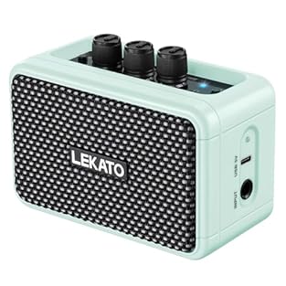 🎸Clean & Overdrive Tones: The Mini Guitar Amplifier has two tone channels, Clean and Overdrive, and the GAIN, TONE and VOLUME knobs can be used to to fine-tune the tone, giving you a full, satisfying tone when you play. 🎸Powerful Sound with Dual Spea...
