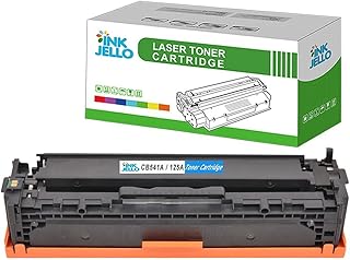 InkJello Compatible Toner Cartridge Replacement for HP Colour LaserJet CM1312 CM1312n CM1312nfi CP1215 CP1217 CP1510 CP1514n CP1515n CP1518ni CB541A (Cyan, 1-Pack)