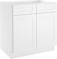 Vista 79 de LOVMOR Armarios de base de cocina, armario de almacenamiento aparador, gabinete de entrada con 1 cajón y estante ajustable, 24 pulgadas de ancho x