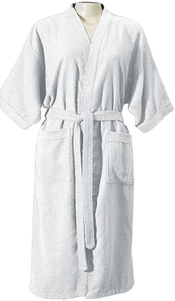 Roupão de Banho Adulto Felpudo, 100% Algodão, Manga 3/4, Tamanho Único/36-44), Gramatura 270g/m², Macio e Absorvente