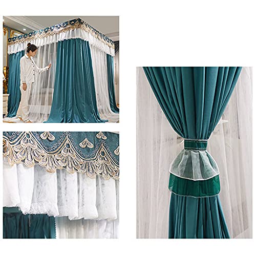 Moustiquaire à baldaquin lit king size fille double couche de princesse 1.8x2.2m