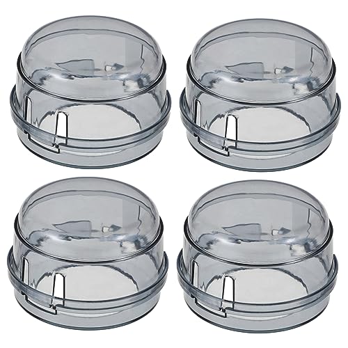 BESPORTBLE 4Pcs Gas Stove Knob Cover Safety Protection Lock Easy Install Stove Knob Guard for Proofing Self Adhesive Safety Cover for Home Use