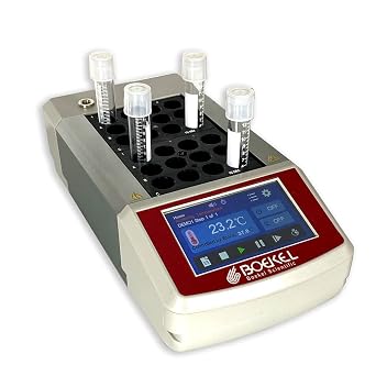 Mini Lab Dry Bath Incubator with Touch Screen, Digital Programmable Single Aluminum Block Laboratory Heater LED Display, 24 x 1.5ml Heating Block, Timing Control,115002 120V