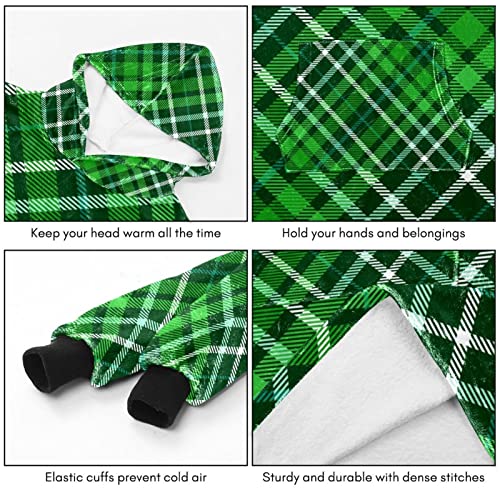 Sweat à capuche surdimensionné écossais vert, le cadeau idéal pour l'hiver - 4
