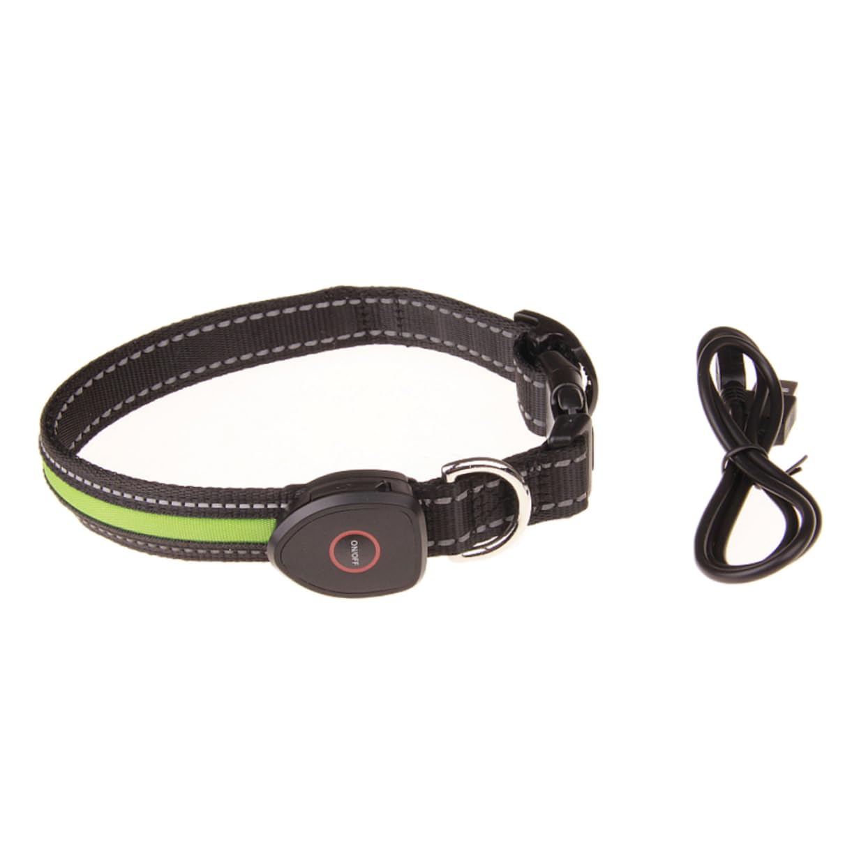 Mipcase 3 Pezzi Collare Led Per Cani Collare Per Animali Domestici Ricaricabile Notte Camminata Sicurezza Verde Taglia S