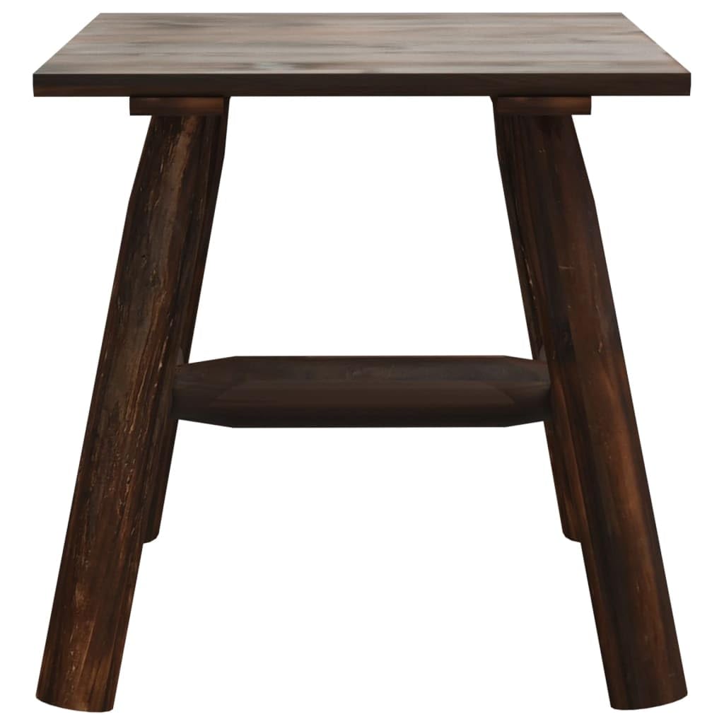Mesa auxiliar de madera maciza de abeto, 49 x 49 x 50 cm, pequeña mesa de madera como mesa de centro estable para vajilla, bebidas y aperitivos, duradera y robusta