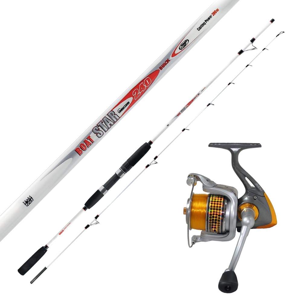 Combo da Bolentino, Kit Pesca Orata Sarago. Canna BULOX Boat Star 2.70 MT + Mulinello BULOX Abilty Reel 3000